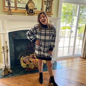 Black/White Plaid Dress